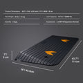 Rubber Threshold Ramp, 5 cm Rise Threshold Ramp Doorway, Recycled Rubber Power Threshold Ramp Rated 15 tons Load Capacity, Non-Slip Surface Rubber Solid Threshold Ramp for Wheelchair and Scooter