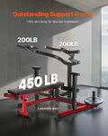 Chest Press Machine 450LBS Adjustable Flat Incline Bench Home Gym