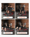 Chest Press Machine 450LBS Adjustable Flat Incline Bench Home Gym