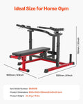 Chest Press Machine 450LBS Adjustable Flat Incline Bench Home Gym