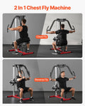 Chest Fly Machine Adjustable 450LBS Home Gym Upper Body