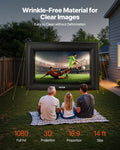 VEVOR 14ft Inflatable Movie Screen 16:9 600D Projector Portable Bag
