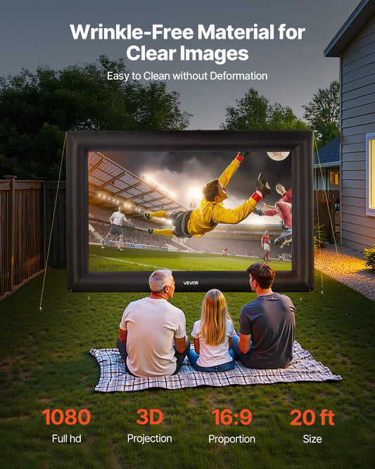 Bestway 20ft Inflatable Movie Screen 16:9 600D Outdoor Projector