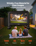 Inflatable Movie Screen 15ft 16:9 600D Projector Portable Bag