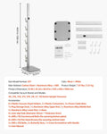 Dyson Vacuum Stand V15 V12 V11 V10 V8 V7 V6 6 Hooks Grey