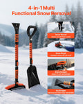 Snow Shovel Brush Ice Scraper 107cm Extendable Car Winter Tool