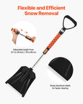 Snow Shovel Brush Ice Scraper 107cm Extendable Car Winter Tool