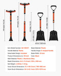 Snow Shovel Brush Ice Scraper 107cm Extendable Car Winter Tool