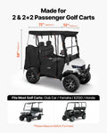 Golf Cart Cover 600D Waterproof Oxford Fabric 2+2+2 Passenger