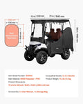 Golf Cart Cover 600D Waterproof Oxford Fabric 2+2+2 Passenger
