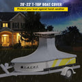 T-Top Boat Cover 20-22ft 600D Marine Grade Waterproof Grey