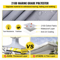 T-Top Boat Cover 20-22ft 600D Marine Grade Waterproof Grey