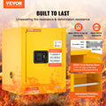 12 Gallon Flammable Liquids Safety Cabinet Yellow Manual Close