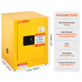 12 Gallon Flammable Liquids Safety Cabinet Yellow Manual Close