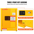 12 Gallon Flammable Liquids Safety Cabinet Yellow Manual Close