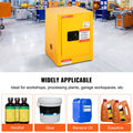 12 Gallon Flammable Liquids Safety Cabinet Yellow Manual Close