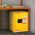 12 Gallon Flammable Liquids Safety Cabinet Yellow Manual Close