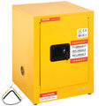 12 Gallon Flammable Liquids Safety Cabinet Yellow Manual Close