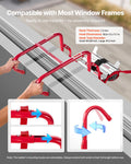 Fire Escape Ladder 3-Story 7.62m Retractable Aluminum 453KG