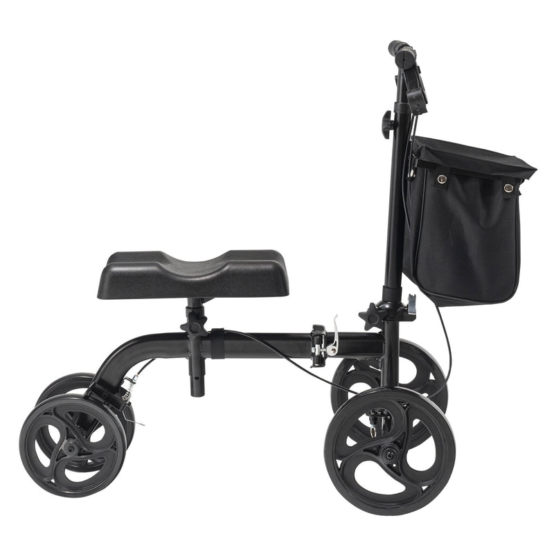 Knee Scooter Folding Carbon Steel Height Adjustable Dual Brakes