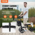 Knee Scooter Folding Carbon Steel Height Adjustable Dual Brakes
