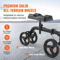 Knee Scooter Folding Carbon Steel Height Adjustable Dual Brakes