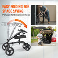 Knee Scooter Folding Carbon Steel Height Adjustable Dual Brakes