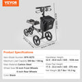 Knee Scooter Folding Carbon Steel Height Adjustable Dual Brakes