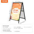 A Frame Sidewalk Sign 61x91cm Double-Sided Heavy Duty Steel