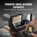 Faraday Box Signal Blocking Holder for 5~8 Car Keys with 2 Key Bags Black