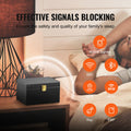 Faraday Box Signal Blocking 5-8 Car Keys Holder with 2 Bags Black