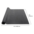 Diamond-Plate Rubber Flooring Roll, 3 mm x 4 ft x 15 ft Garage Floor Mat, SBR Rubber Garage Flooring Roll, Easy to Clean, Diamond Plate Rubber Mat for Under Cars, Garage Industry Gym, Black