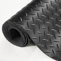 Diamond-Plate Rubber Flooring Roll 3mm 4ft x 15ft Black