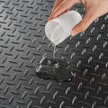 Diamond Plate Rubber Flooring 3mm 4ft x 6ft Roll Black Garage Mat