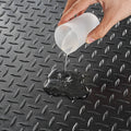 Diamond-Plate Rubber Flooring Roll 3mm 4ft x 8ft Garage Mat Black