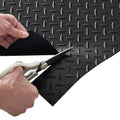 Garage Floor Roll 1.22x6.1m 3mm Rubber Diamond Plate Mat Black