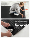Garage Floor Mat 1.22x7.62m 3mm Rubber Diamond Plate Black