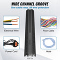 2x Cable Cover Ramp 907kg/Axle Heavy Duty Floor Cord Protector