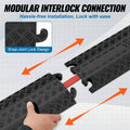 2x Cable Cover Ramp 907kg/Axle Heavy Duty Floor Cord Protector