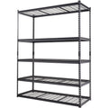 5-Tier Heavy Duty Garage Shelving Unit 2000lbs 60x24x78 Black