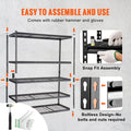 5-Tier Heavy Duty Garage Shelving Unit 2000lbs 60x24x78 Black