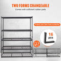 5-Tier Heavy Duty Garage Shelving Unit 2000lbs 60x24x78 Black