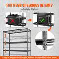 5-Tier Heavy Duty Garage Shelving Unit 2000lbs 60x24x78 Black