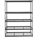 5-Tier Heavy Duty Garage Shelving Unit 2000lbs 60x24x78 Black