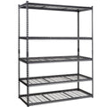 5-Tier Heavy Duty Garage Shelving Unit 2000lbs 60x24x78 Black