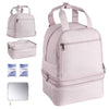 Breast Pump Backpack, Breast Feeding Bag with Ice Pack, Fits for S1/S2, Pumping Accessories & Breastmilk Storage, Portable Pump Carrying Case for Work, Travel and Family Use, Light Pink