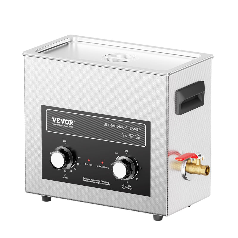 Ultrasonic Cleaner 6L 180W Digital Heater Timer Basket Watch Glasses