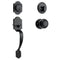 Front Door Handle Deadbolt Set Matte Black Single Cylinder 80 Char