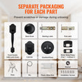 Front Door Handle Deadbolt Set Matte Black Single Cylinder 80 Char