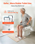 Raised Toilet Seat with Arms 136kg Load Capacity 127mm Lift